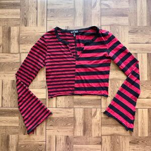 Current-mood red and black striped long sleeve